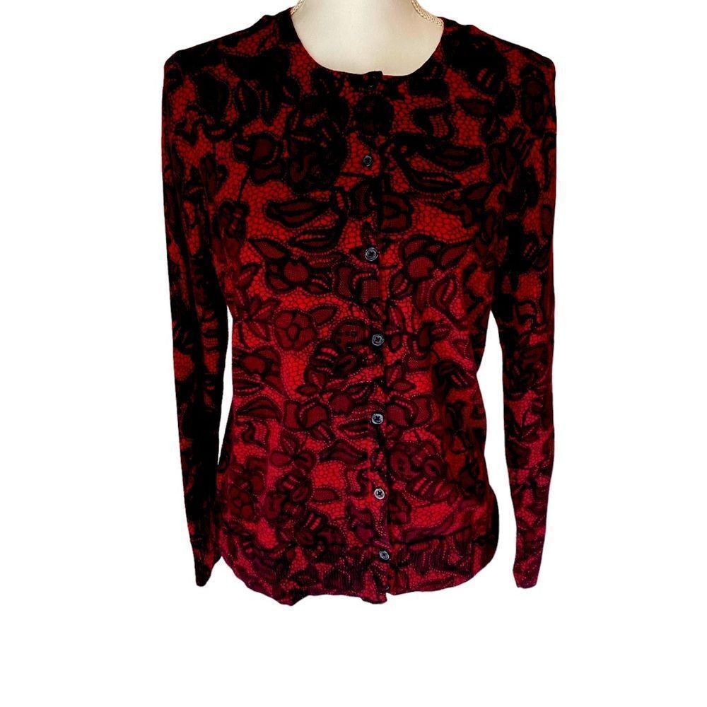 Croft & Barrow Cardigan Sweater Tapestry Size XL